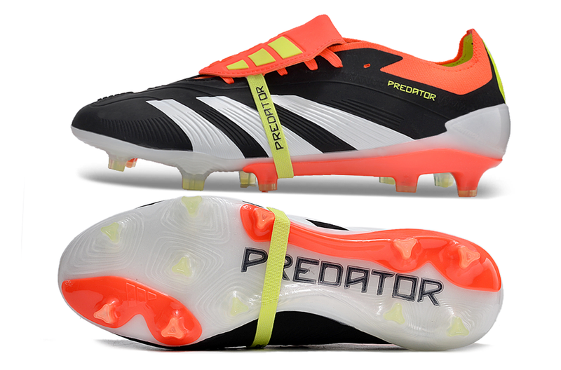 Adidas Predator FT 30 Elite FG Black, Orange and White "Solar Energy Pack" Field Boots 