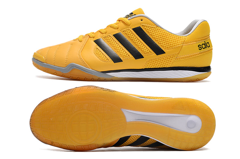 Adquira Chuteira Futsal Adidas Top Sala IC com Frete Grátis e 2 Brindes (Meia Antiderrapante + Bolsa) na Farda de Boleiro!