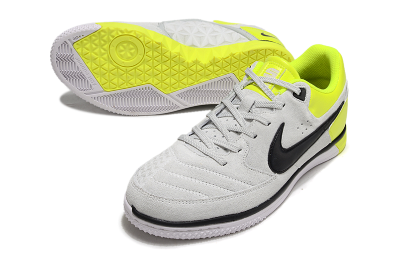 Chuteira Futsal Nike 5 StreetGato IC Cinza e Amarelo