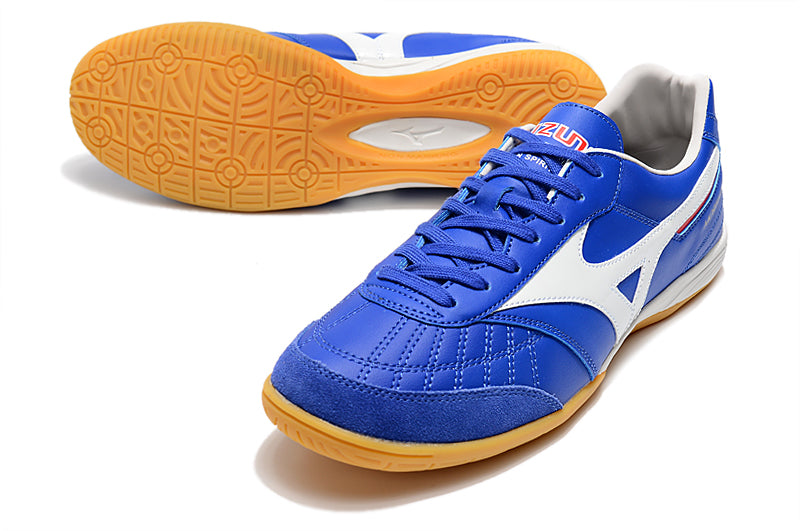 Chuteira Futsal Mizuno Morelia Sala IC Azul e Branca