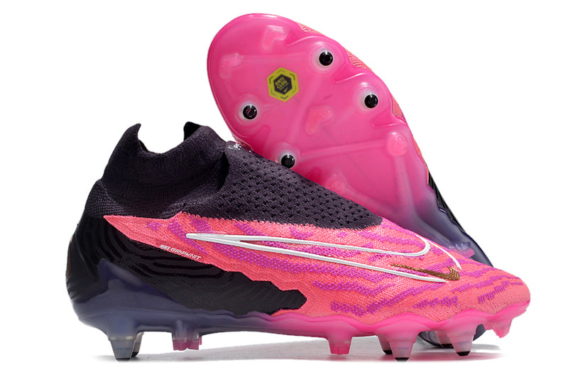 Bota de futbol Nike Phantom GX DF Elite amb punta d'alumini negre i rosa "Generation Pack".