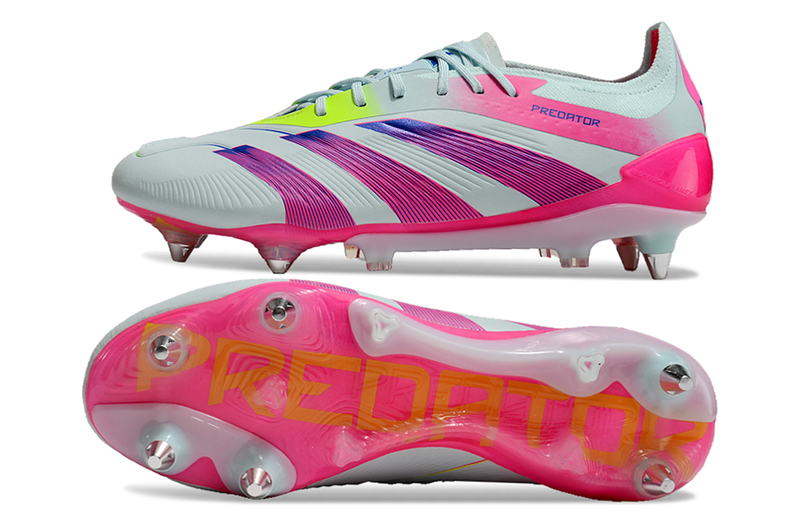 Bota de futbol Adidas Predator Elite Aluminum Toe Blanc i Rosa "Stellar Icon Pack" 