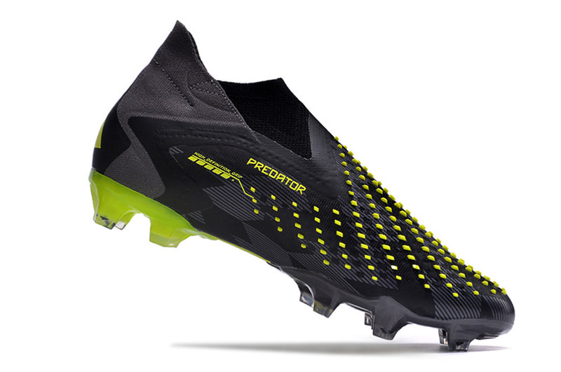 Adidas Predator Accuracy+ FG Black and Green "Crazycharged Pack" Field Boots