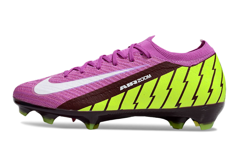 Chuteira Campo Nike Air Zoom Mercurial Vapor 16 Elite FG Roxa e Verde