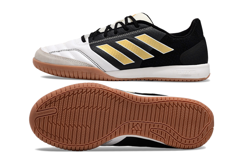 Adidas Competition Top IC Futsal Boot White, Black and Gold 