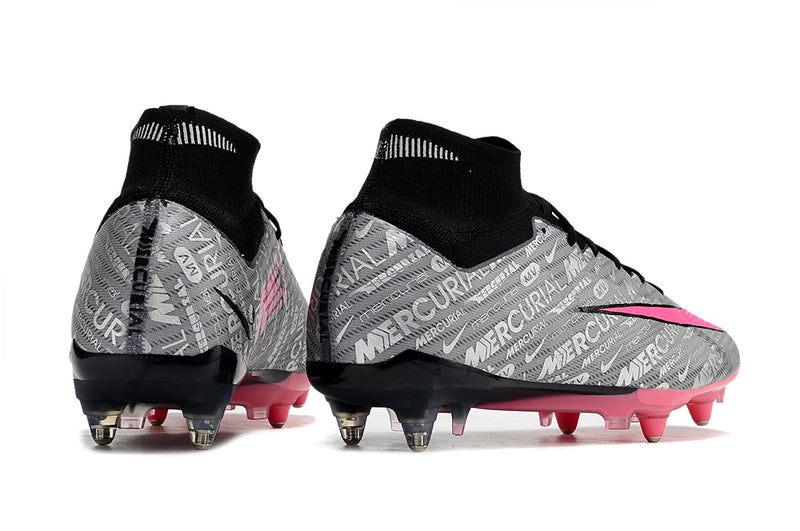 Nike Air Zoom Mercurial Superfly 9 Elite Aluminum Spike Football Boots Silver and Pink "Anniversary 25 Years Pack"