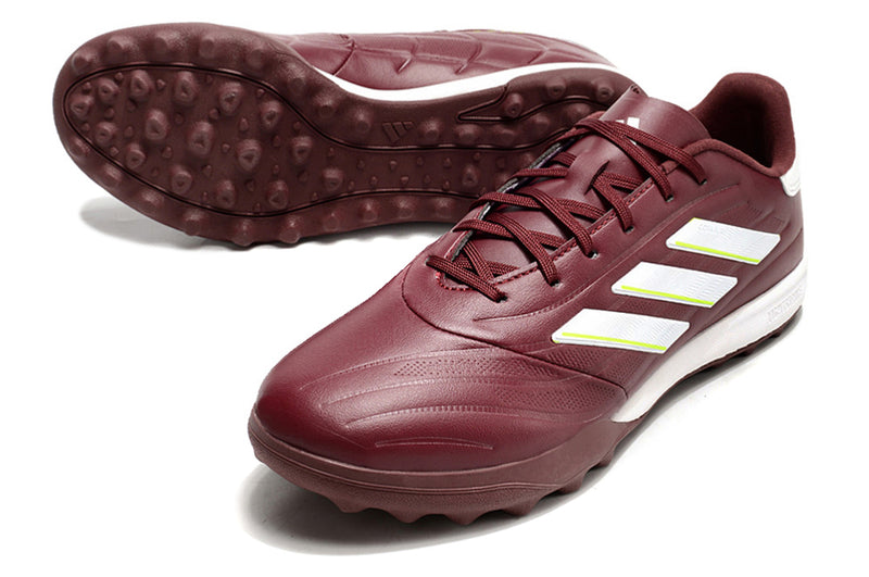 Adidas Copa Pure.1 Burgundy and White "Energy Citrus Pack" Soccer Cleats