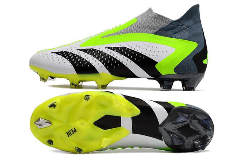 A nova Chuteira da Adidas de Campo Predator Accuracy+ FG Verde e Branca "Crazyrush Pack" na Farda de Boleiro Garanta a qualidade de Jogadores Profissionais