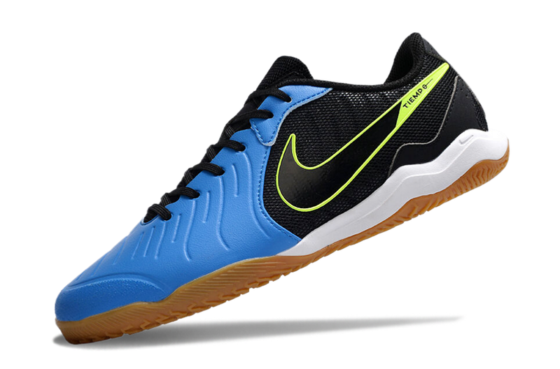 Nike Tiempo Legend 10 Academy IC Black and Blue Futsal Boot