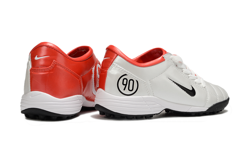 Chuteira Society Nike Total 90 TF Branca e Vermelha