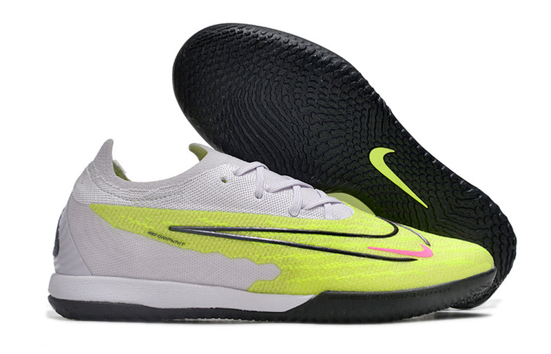 Chuteira Futsal Nike Phantom GX Elite IC Cinza e Azul "Luminous Pack"