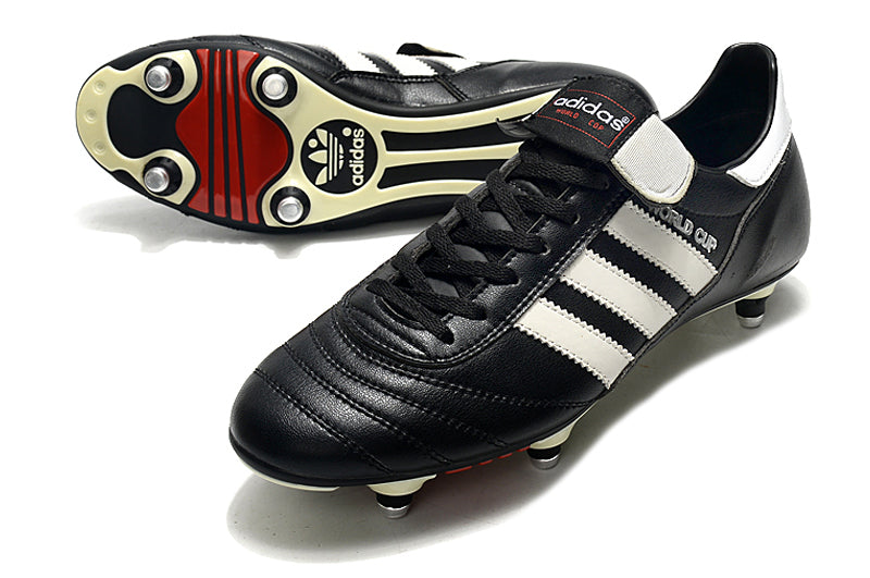 Adidas Copa Mundial Team Aluminum Tip Black and White Field Football Boots 