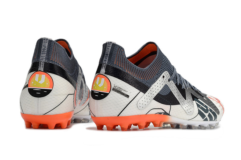 Puma Future Ultimate MG White and Orange "Astronaut Pack" Soccer Cleats