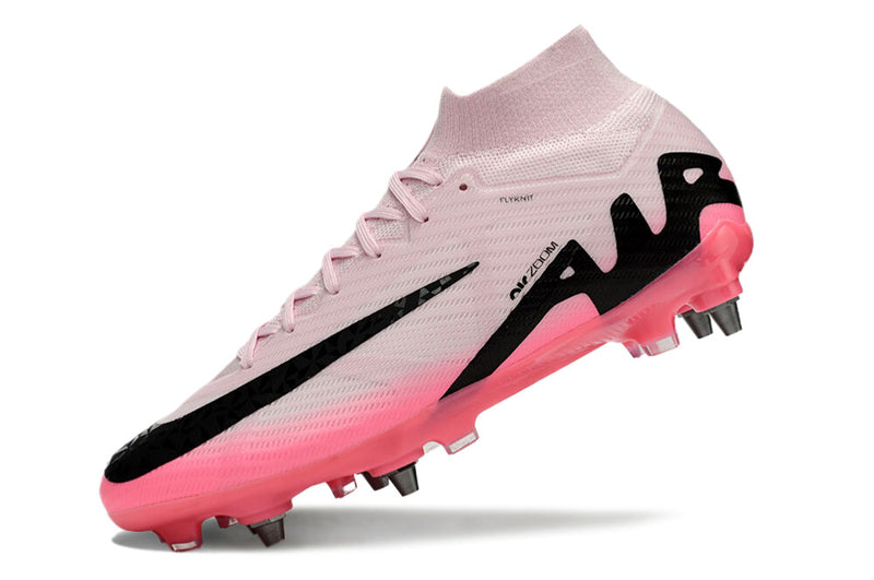 Botas de futbol Nike Air Zoom Mercurial Superfly 9 Elite Trava mixtes rosa i negre "Mad Brilliance Pack"