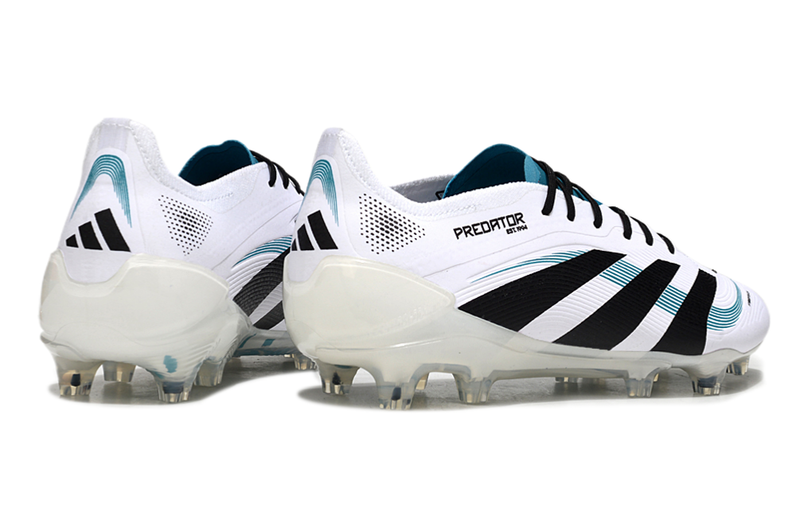 Chuteira Campo Adidas Predator Elite FG Branca e Azul