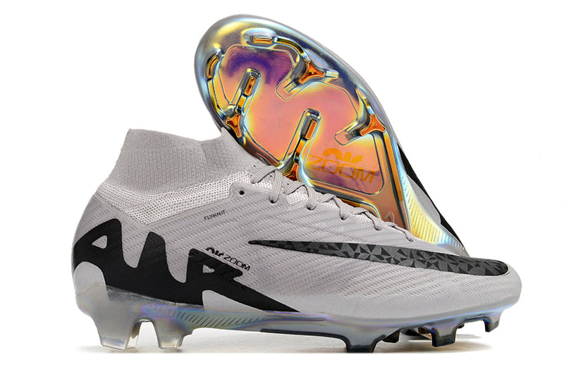 Nike Air Zoom Mercurial Superfly 9 Elite FG Silver and Black "Rising Gem Pack" Kids' Field Football Boots 