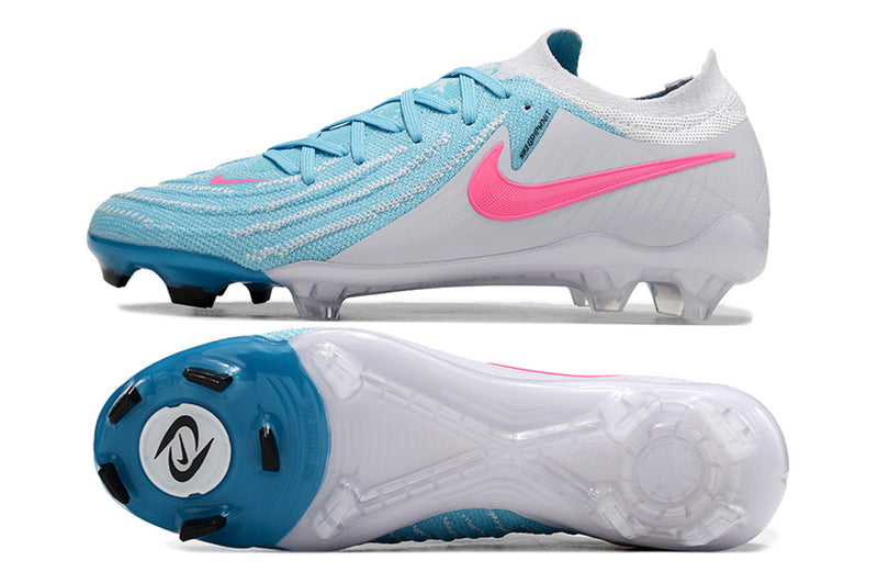 Bota de futbol Nike Phantom GX 2 Elite FG gris, blau i rosa 