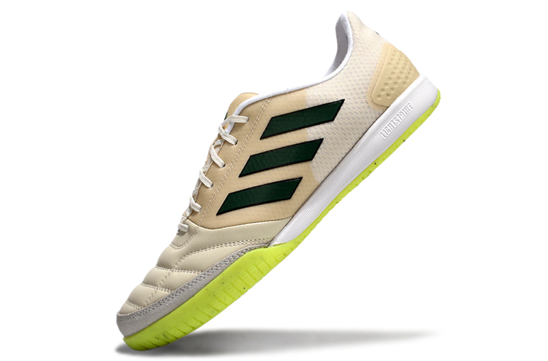 Chuteira Futsal Adidas Competition Top IC Bege e Verde