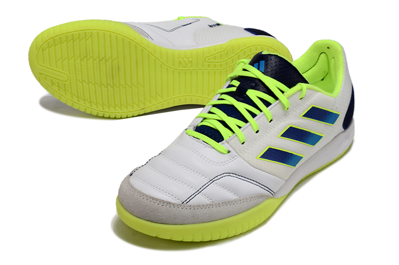 Bota de futbol sala Adidas Competition TOP IC Blanca, Verda i Blava 