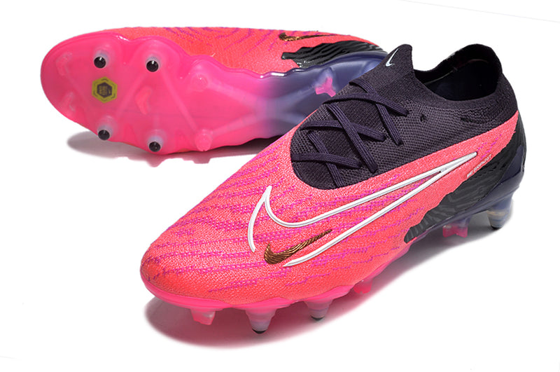 Bota de futbol Nike Phantom GX Elite amb punta d'alumini negre i rosa "Generation Pack".