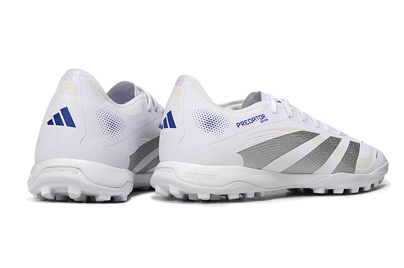 Chuteira Society Adidas Predator Elite TF Branca e Azul