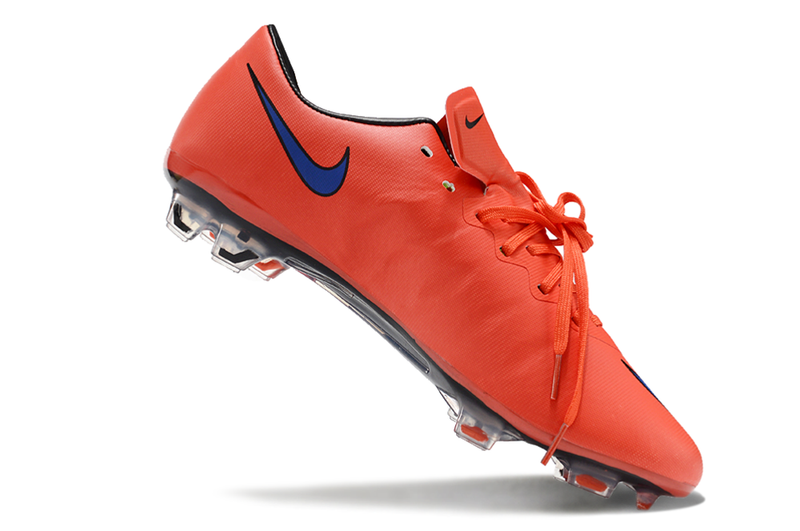 Chuteira Campo Nike Retrô Mercurial Vapor 10 FG Laranja e Azul