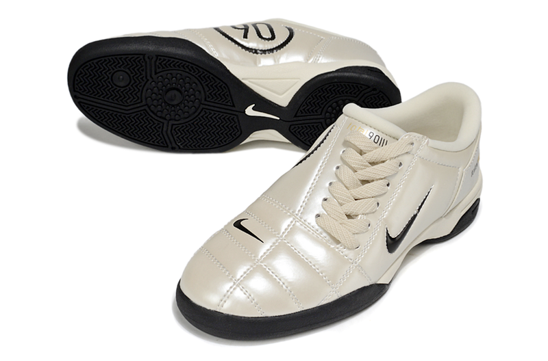 Chuteira Futsal Nike Total 90 IC Creme e Preto
