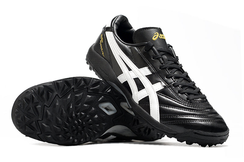 Chuteira Society Asics Japan TF Preta e Branca