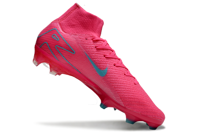 Chuteira Campo Nike Air Zoom Mercurial Superfly 10 Elite FG Rosa e Azul