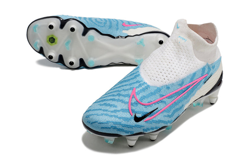 Nike Phantom GX DF Elite Aluminum Spike Football Boots White and Blue "Blast Pack"