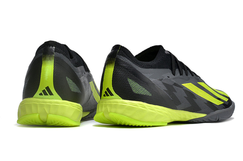 Chuteira de Futsal Adidas X CrazyFast.1 IC Preta e Verde "Crazycharged Pack"