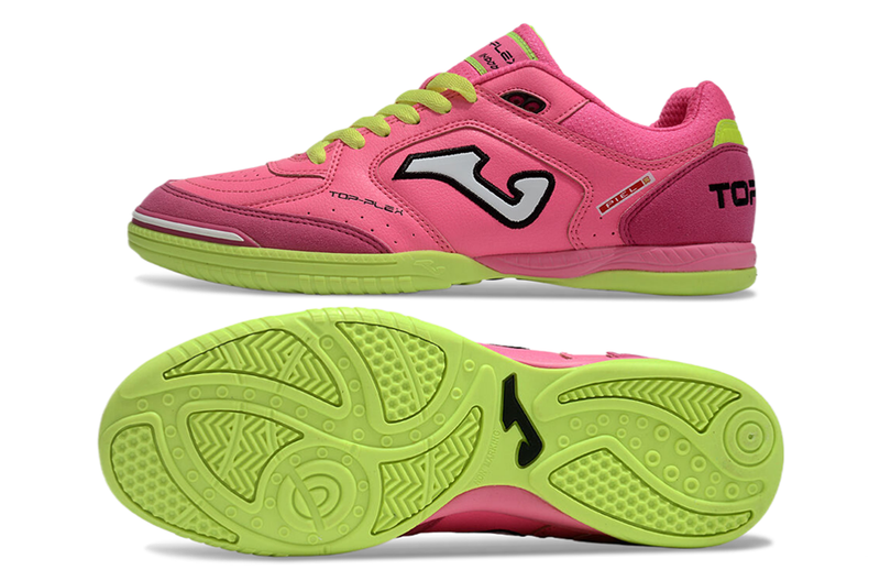 Chuteira Futsal Joma Top Flex Rebound IC Rosa e Verde