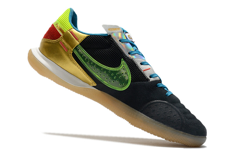 Nike StreetGato IC Futsal Boot in Black, Blue, Green and Gold