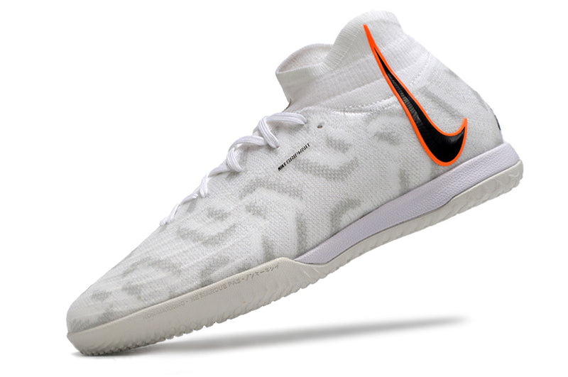 Chuteira Futsal Nike Phantom Luna Elite IC Branca e Laranja "United Pack"