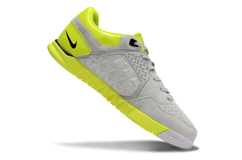 Chuteira Futsal Nike 5 StreetGato IC Cinza e Amarelo