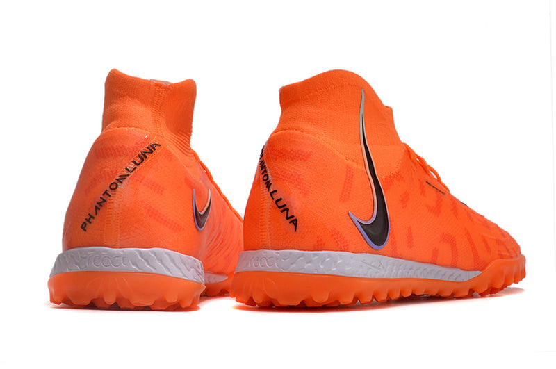 Chuteira Society Nike Phantom Luna Elite TF Laranja "United Pack"