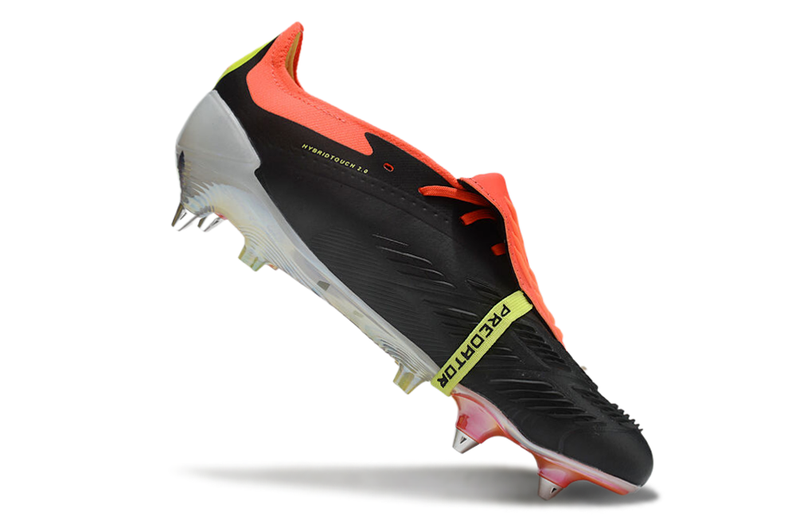 Chuteira Campo Adidas Predator Elite FT 30 Ponta de Aluminio Preto, Laranja e Branco "Solar Energy"