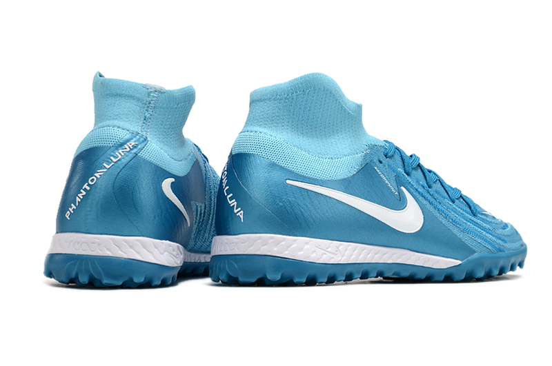 Chuteira Society Nike Phantom Luna Elite TF Blau "Mad Ambition Pack" 