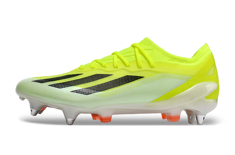 Bota de futbol Adidas X Crazyfast.1 verda i taronja amb punta d'alumini "Paquet d'energia solar" 