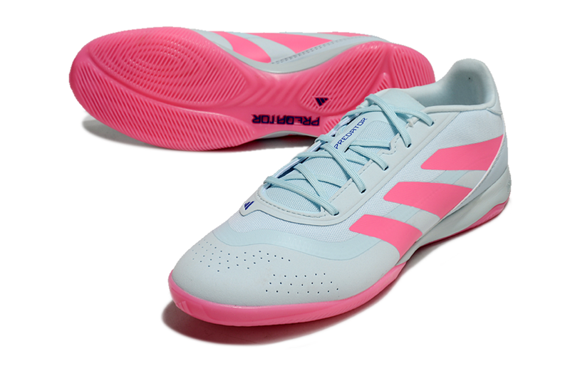 Chuteira Futsal Adidas Predator 24 Elite IC Azul e Rosa