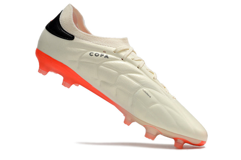 Chuteira Campo Adidas Copa Pure II + FG Bege, Laranja e Preta "Solar Energy"