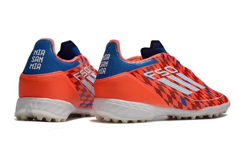 Chuteira Society Adidas F50 TF Vermelha e Azul