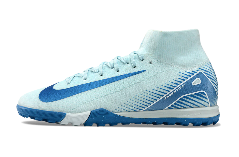 Chuteira Society Nike Air Zoom Mercurial Superfly 10 Elite TF Azul "Mad Ambition Pack"