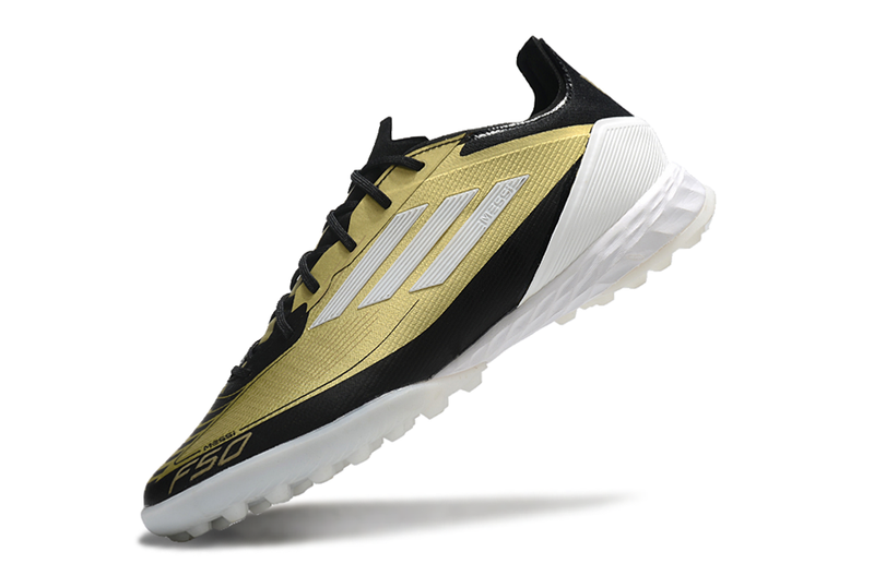 Chuteira Society Adidas F50 TF Dourada "Triunfo Dorado"