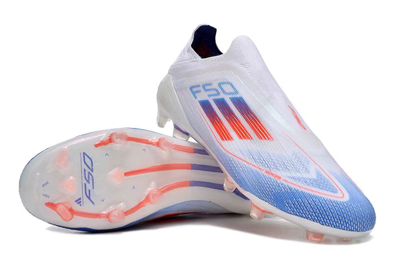 Botes de futbol Adidas F50 LL FG blanc, blau i vermell "Paquet avançat"