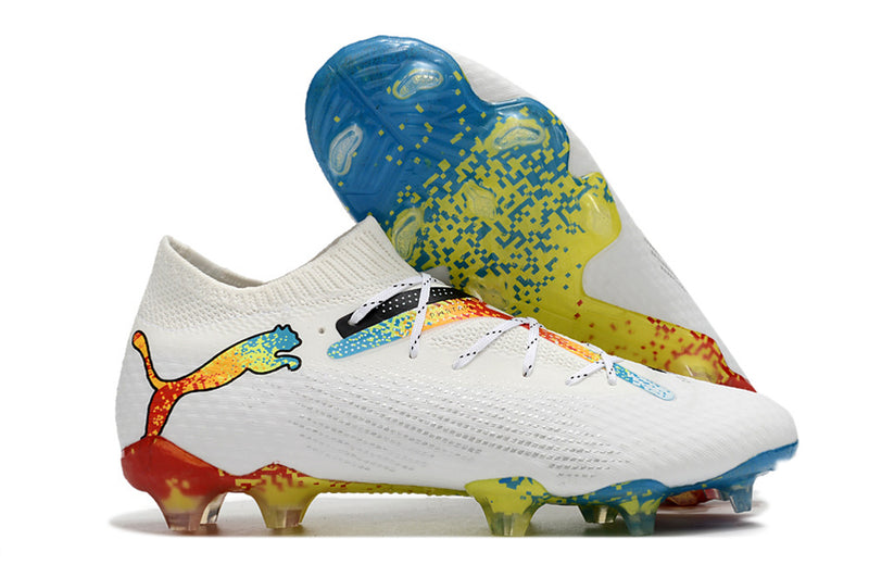 Botes de futbol Puma Future 7 FG blanc i color "Mapa de calor"