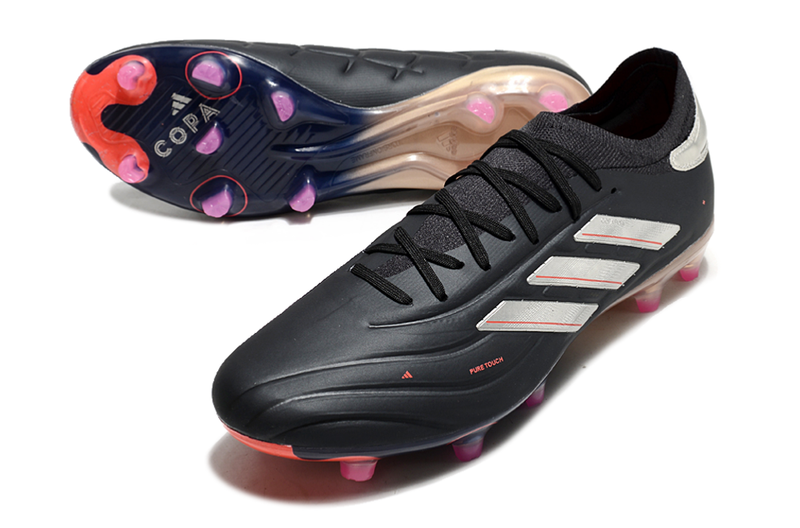 Adidas Copa Pure II Elite FG Black and Metallic "Vivid Horizon Pack" Football Boots 