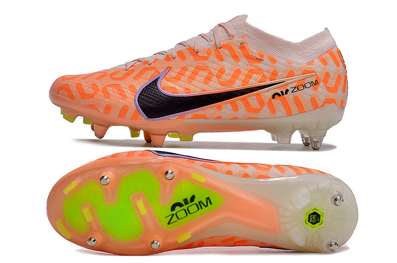 Chuteira Campo Nike Air Zoom Mercurial Vapor 15 Elite Ponta de Aluminio Laranja "United Pack"