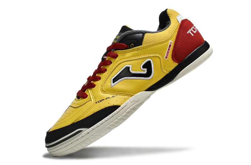 Chuteira Futsal Joma Top Flex Rebound IC Amarelo e Vermelho