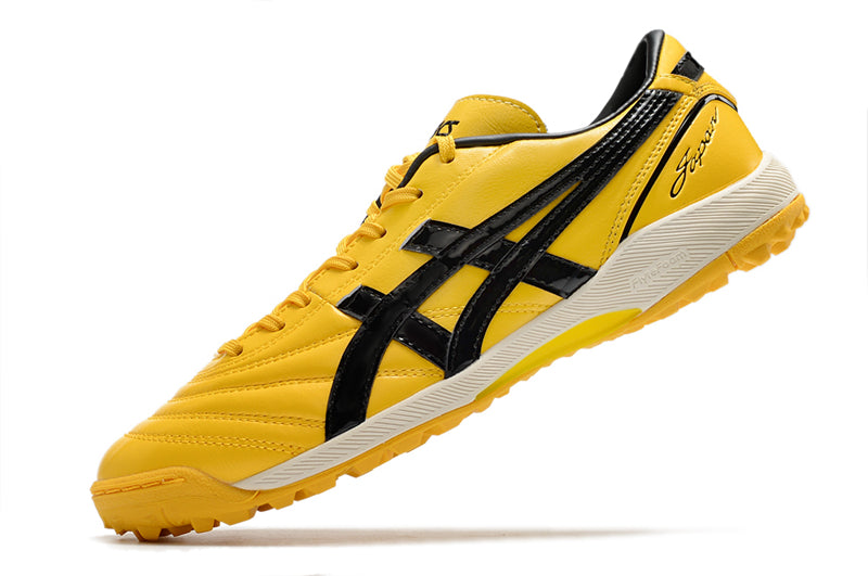 Chuteira Society Asics Japan TF Amarela e Preta